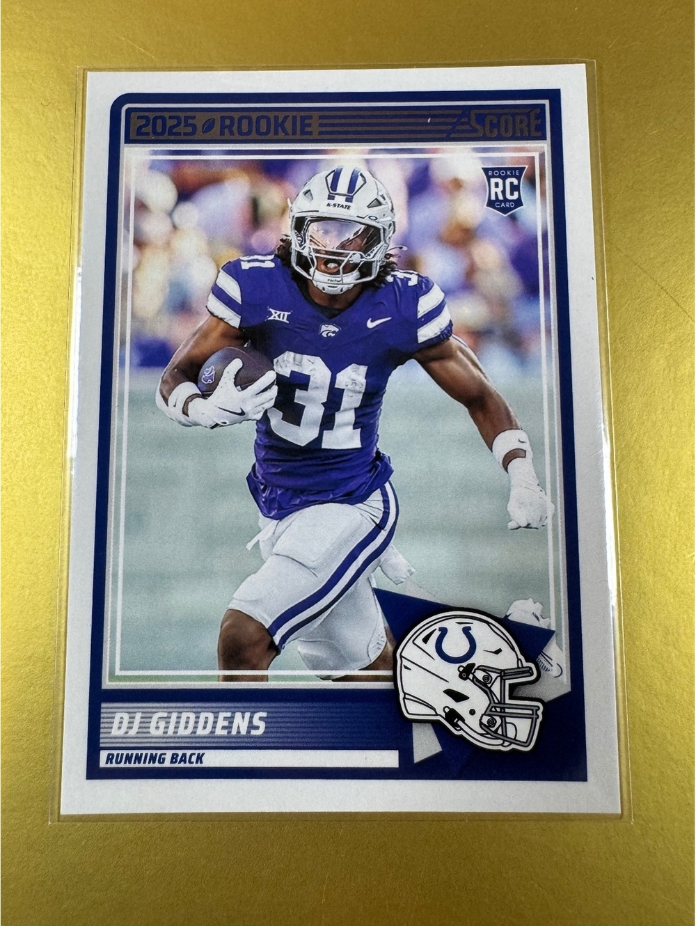 2025 Score DJ Giddens Indianapolis Colts Rookie Card